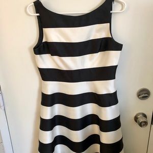 Black and white stripe dress.